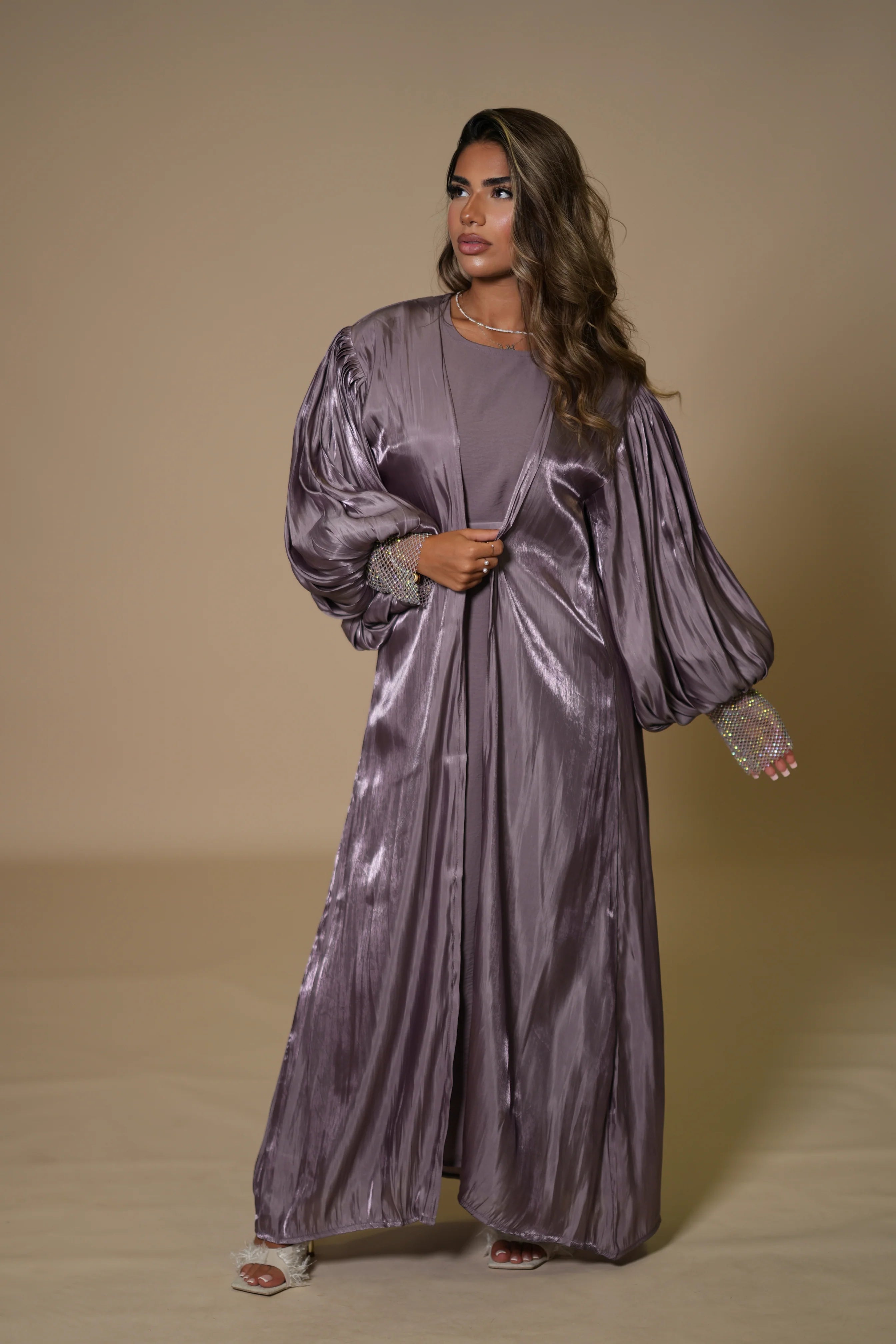Emirate abaya - Dark Lavendel