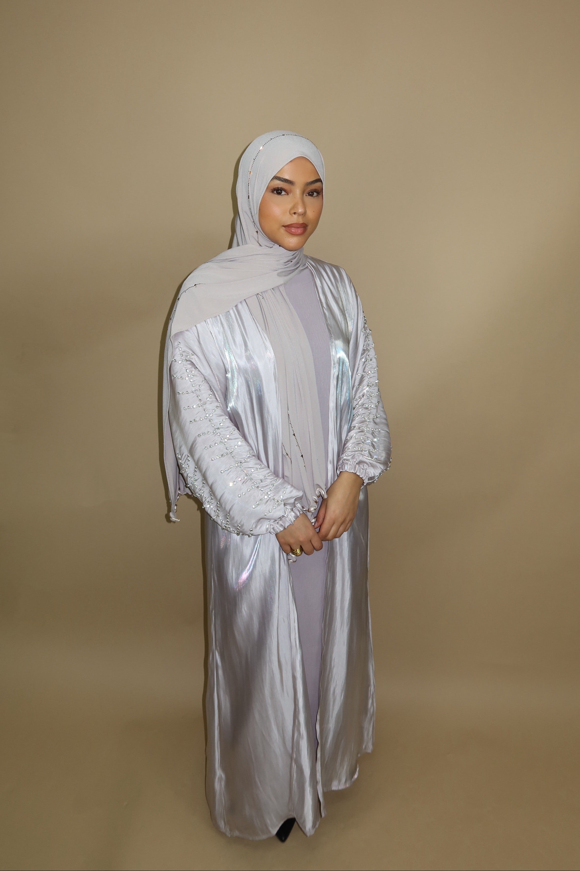 Flower Arm Abaya - Lavendel