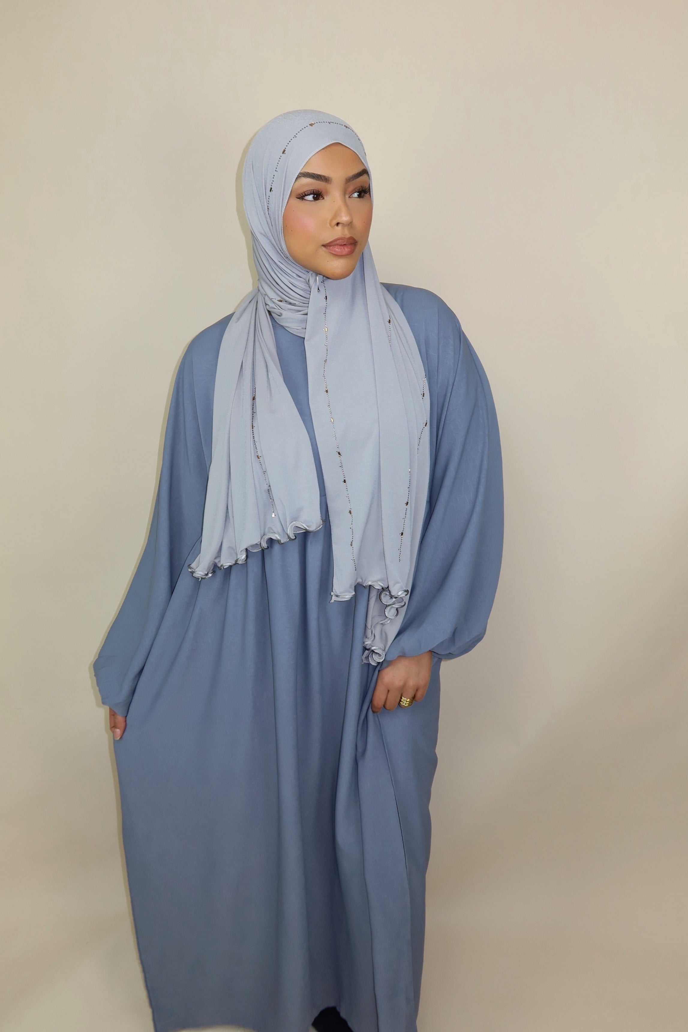 Balloon Abaya - Grey