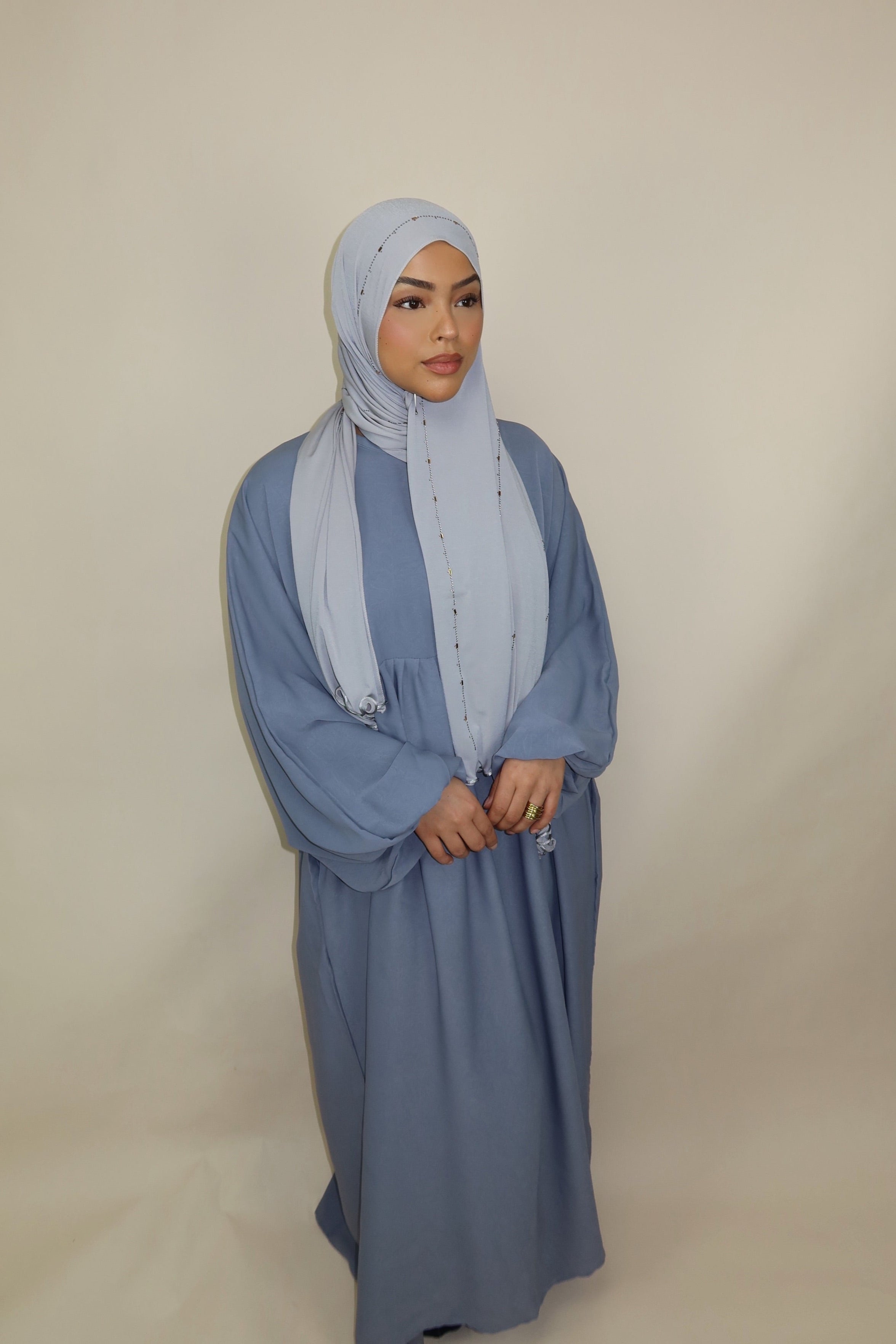 Balloon Abaya - Grey