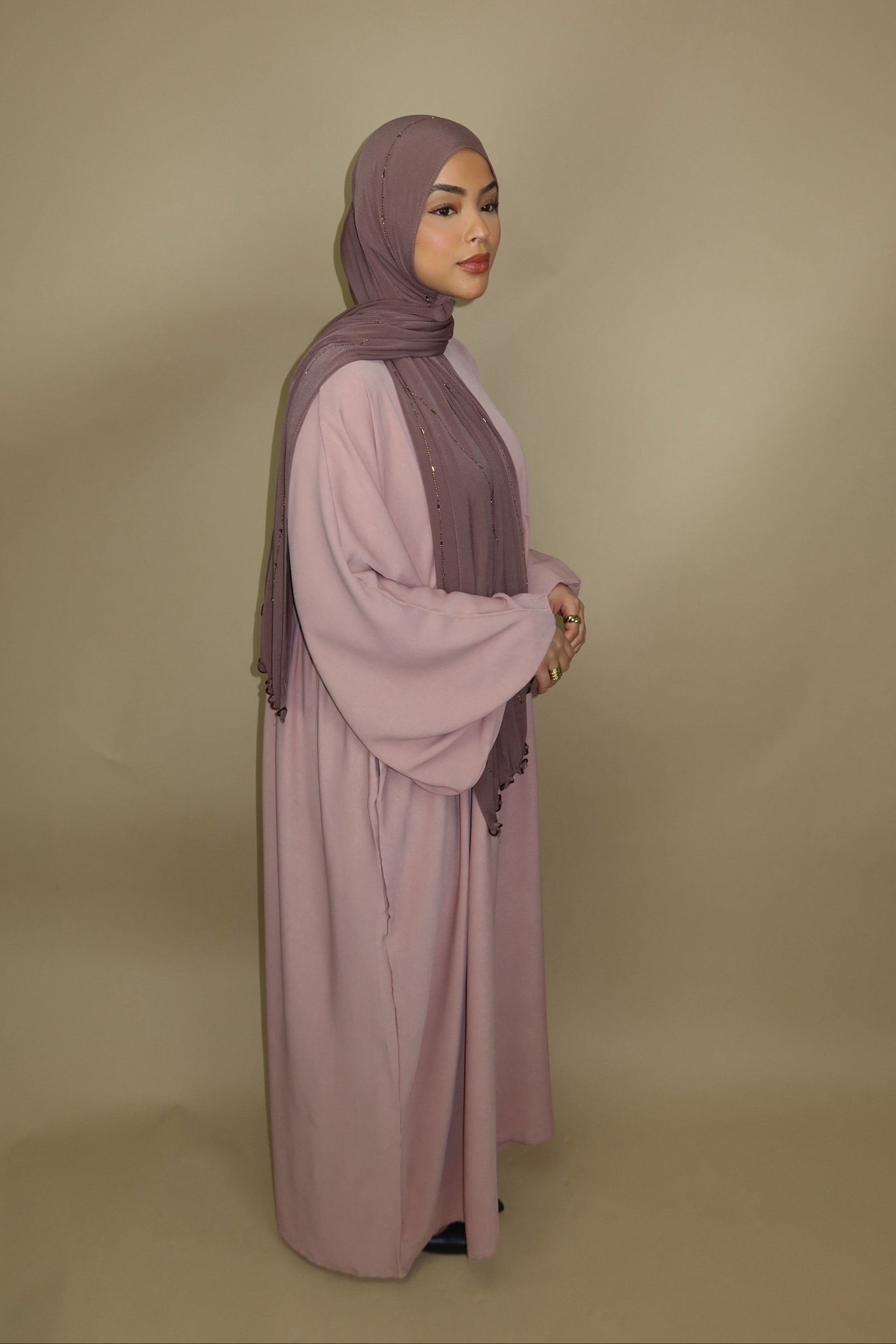 Balloon Abaya - Peach