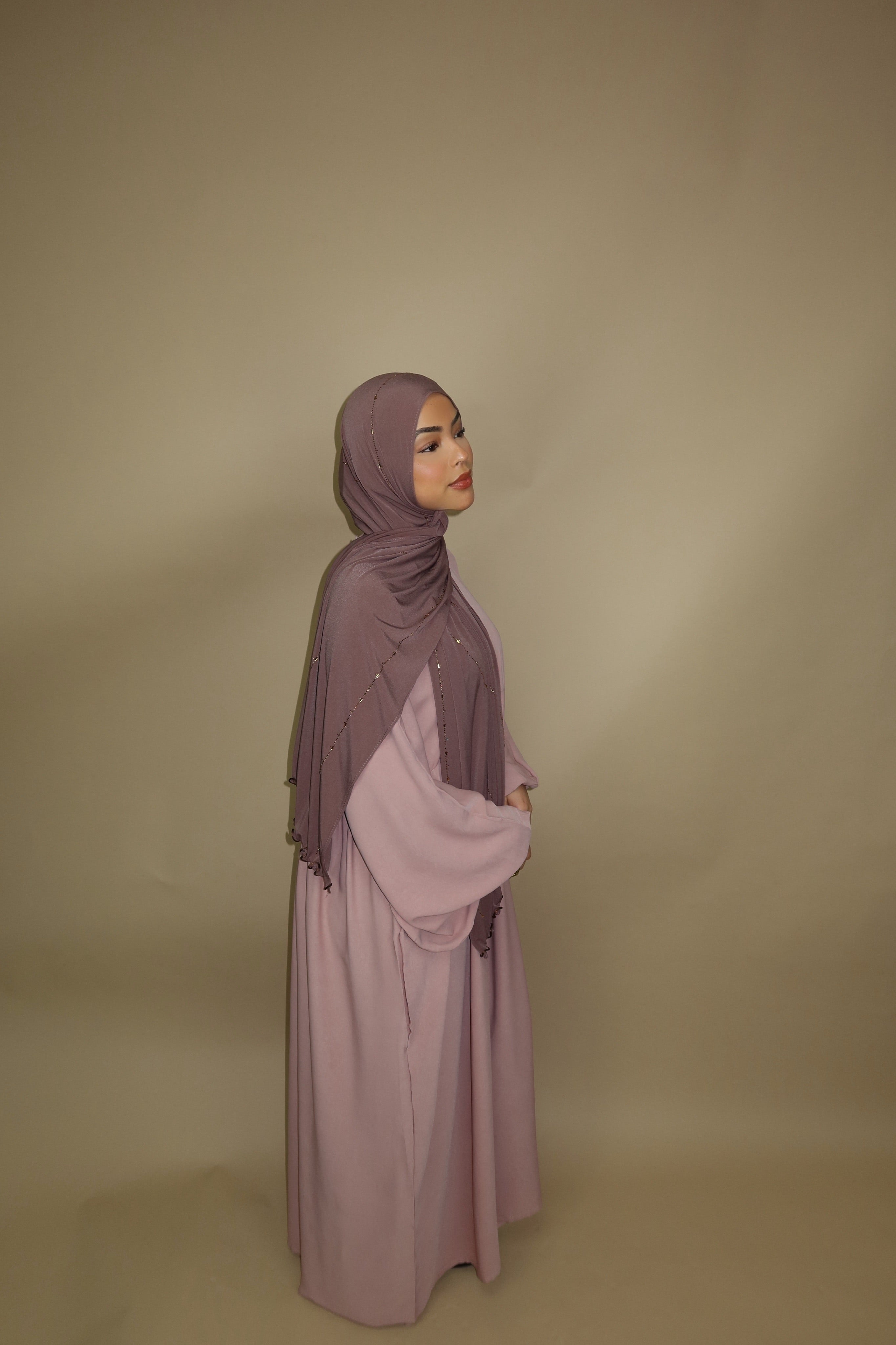 Balloon Abaya - Peach