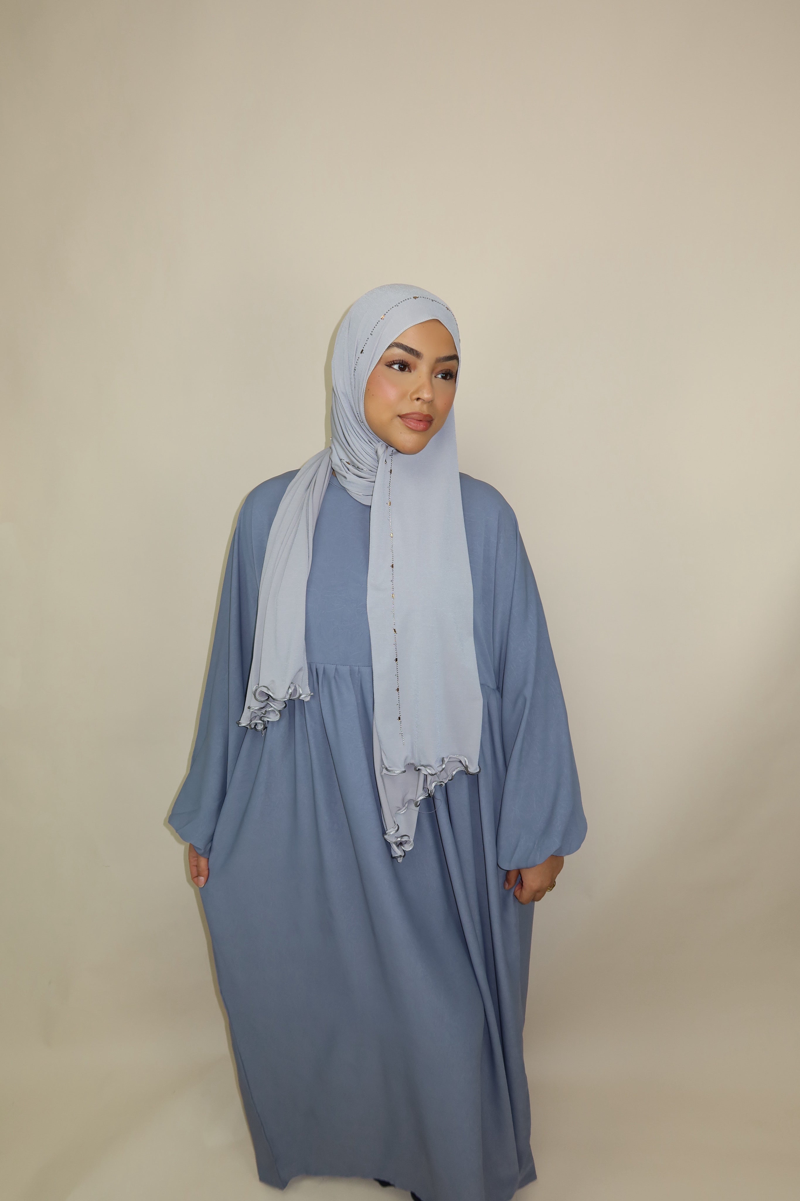 Balloon Abaya - Grey