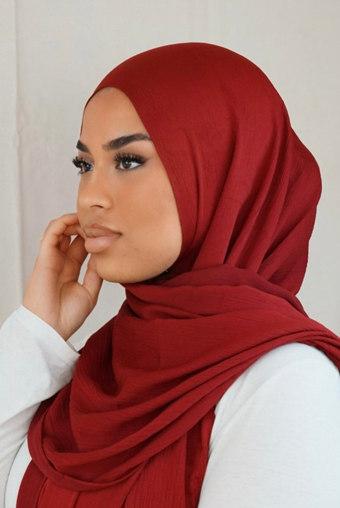 Crinkle - dark red