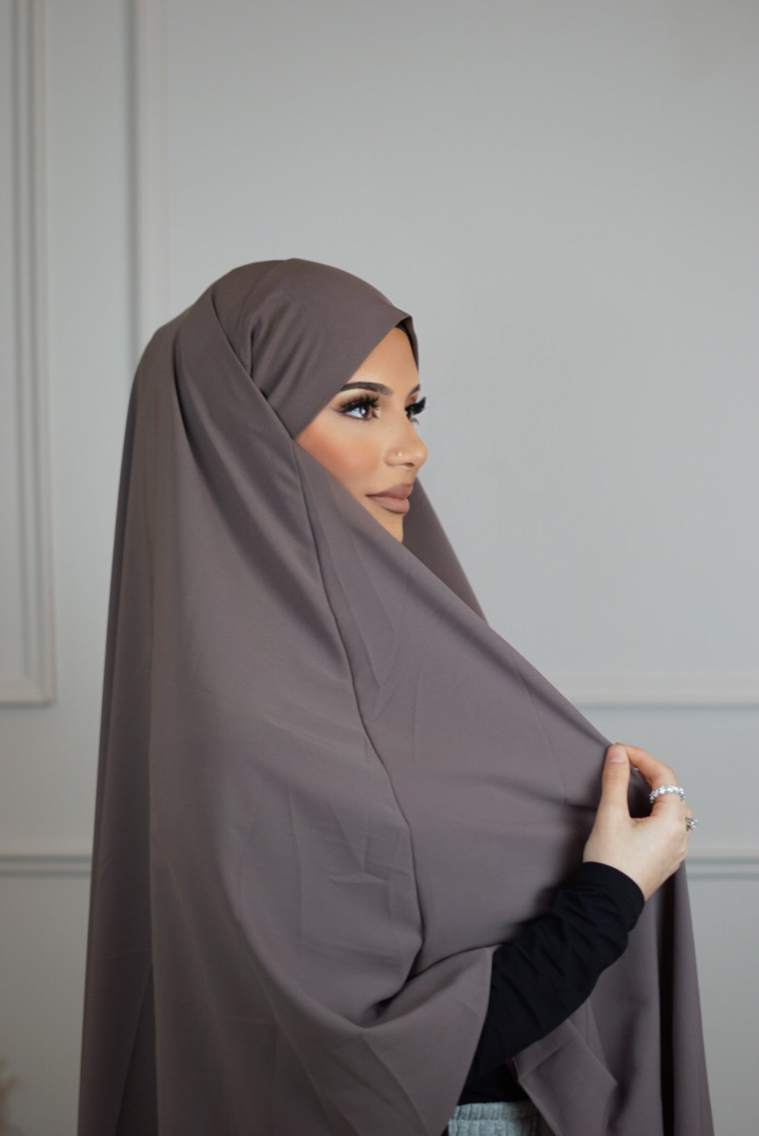 Khimar Medina Silk - Mocca Brown