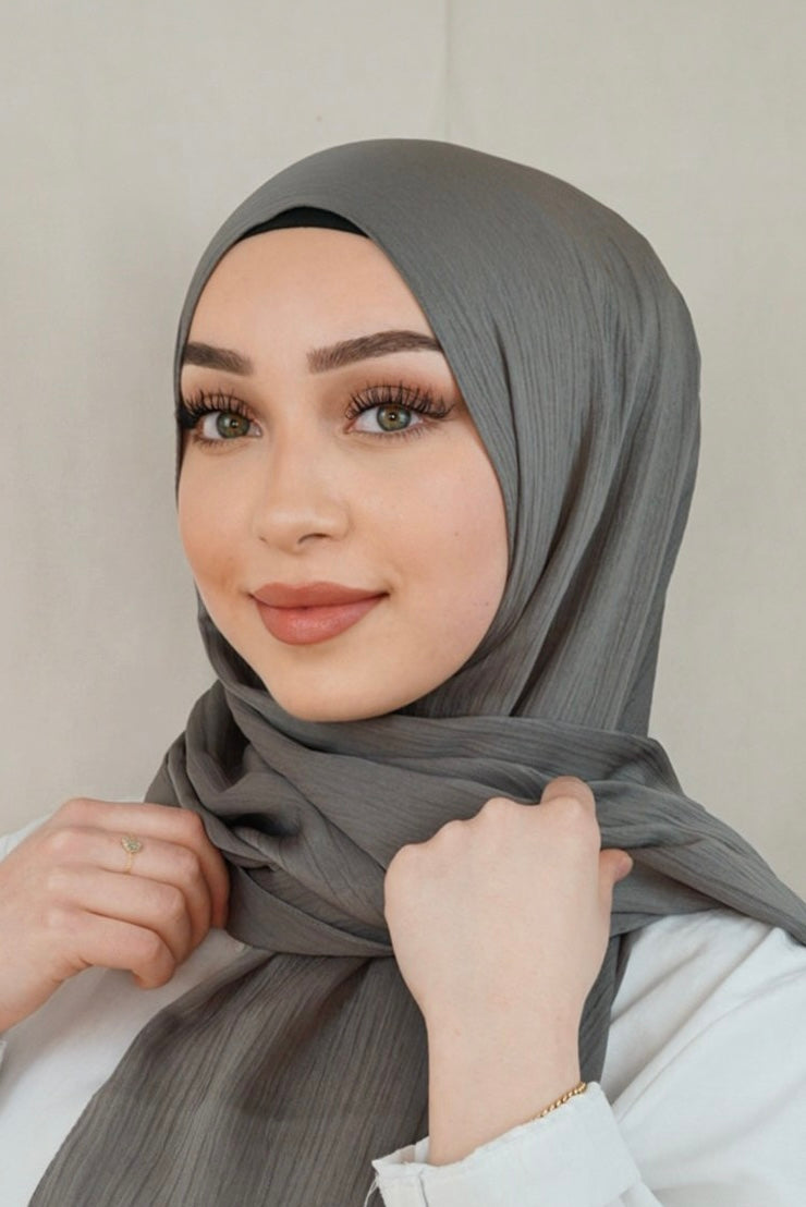 Crinkle - grey brown