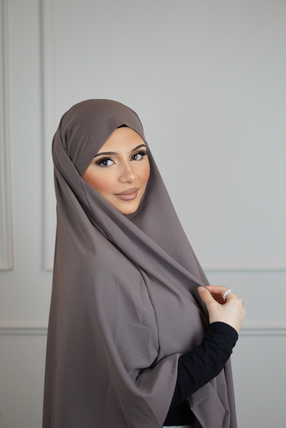 Khimar Medina Silk - Mocca Brown