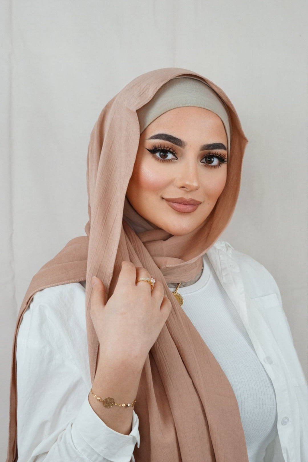 Crinkle - brown peach
