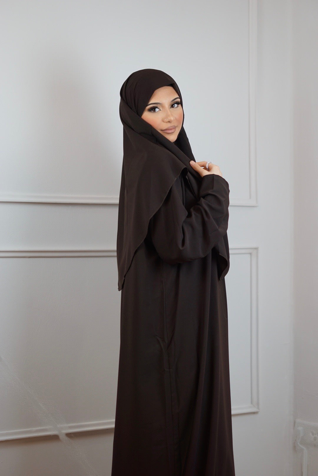 Prayer dress Medina Silk - Brown Sugar